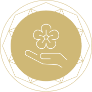 hand with flower icon